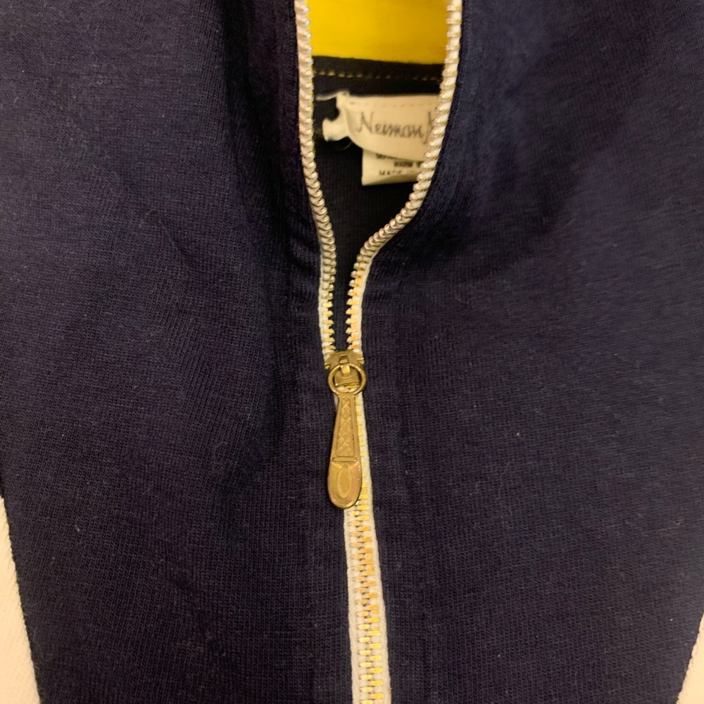 Neiman Marcus Navy and White Striped Sweatshirt - Picture 4 of 10